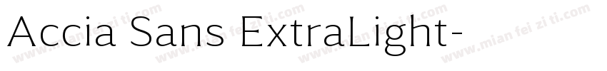 Accia Sans ExtraLight字体转换
